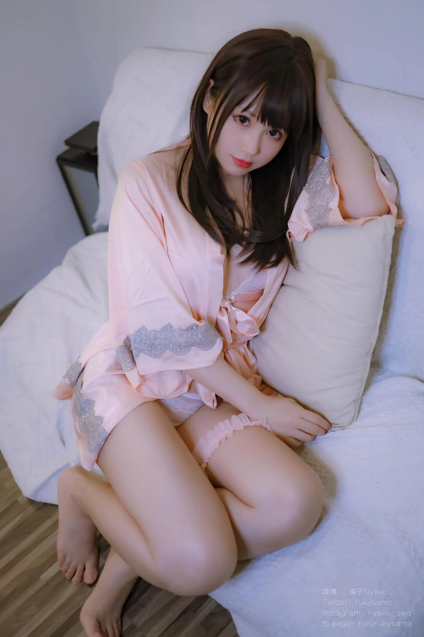 Nyako喵子 – NO.29 妄想彼女同棲生活-丝绸睡衣 [80P]插图9